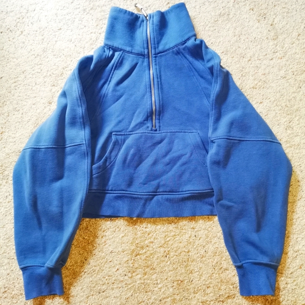 Lululemon Scuba Oversized Funnel Neck Half Zip Cropped